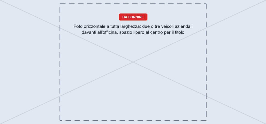 Veicoli aziendali davanti all'officina GMC di Bra