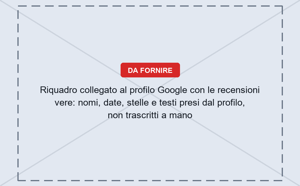Riquadro delle recensioni Google di GMC Autoriparazioni