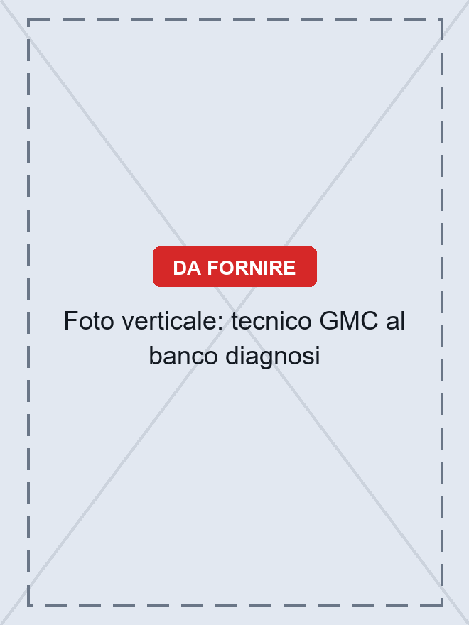 Tecnico GMC al banco diagnosi